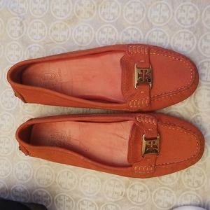 Orange Leather Tory Burch loafer size 8.5